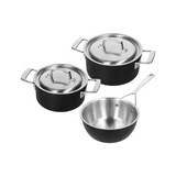 Demeyere Black 5 collection 3-delige set Pannen Demeyere