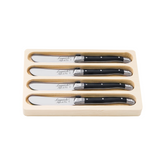 Laguiole Style Botermessen zwart 4 st Messen Laguiole