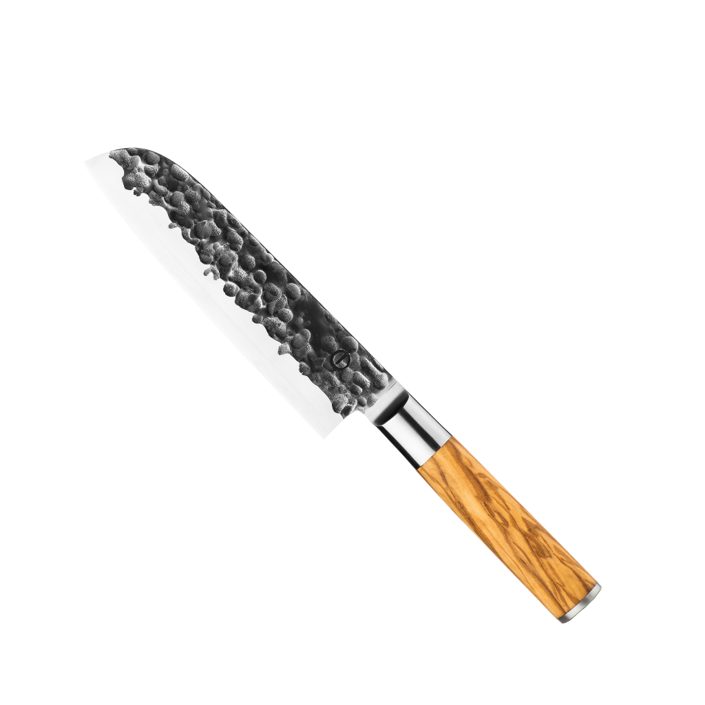 Forged Olive Santoku mes Messen Forged