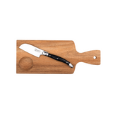 Santoku kaasmesje met Acaciahouten serveerplank Tafelaccessoires Laguiole