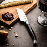 Santoku kaasmesje met Acaciahouten serveerplank Tafelaccessoires Laguiole