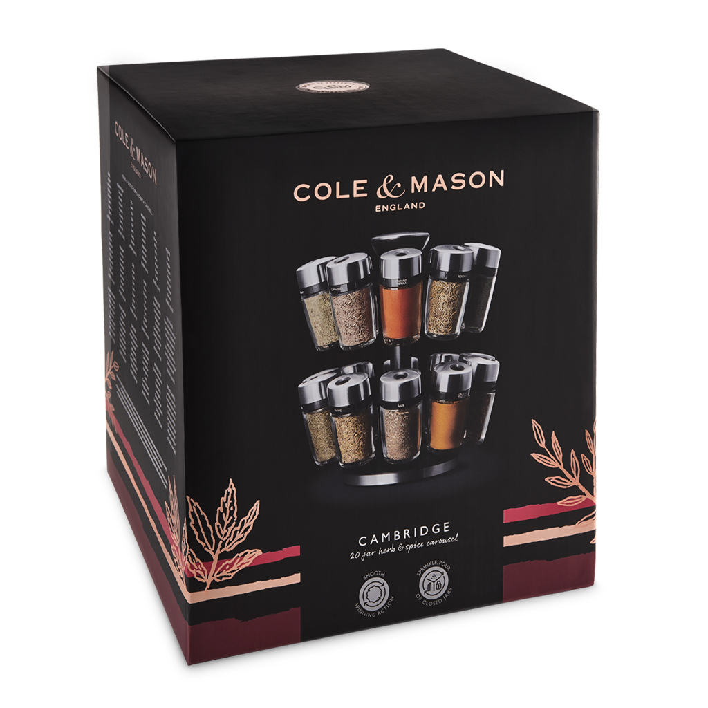 Cole & Mason Caroussel Cambridge kruidenrek met kruidenpotjes 20-delig Diversen Cole&Mason