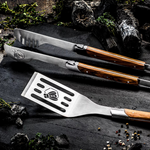 BBQ Set Laguiole Style de Vie Luxury Line Olijfhout (2-delig) Messen Laguiole