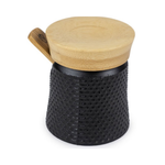 Peugeot BALI FONTE Zoutvaatje met lepel gietijzer zwarte 7 cm Peugeot