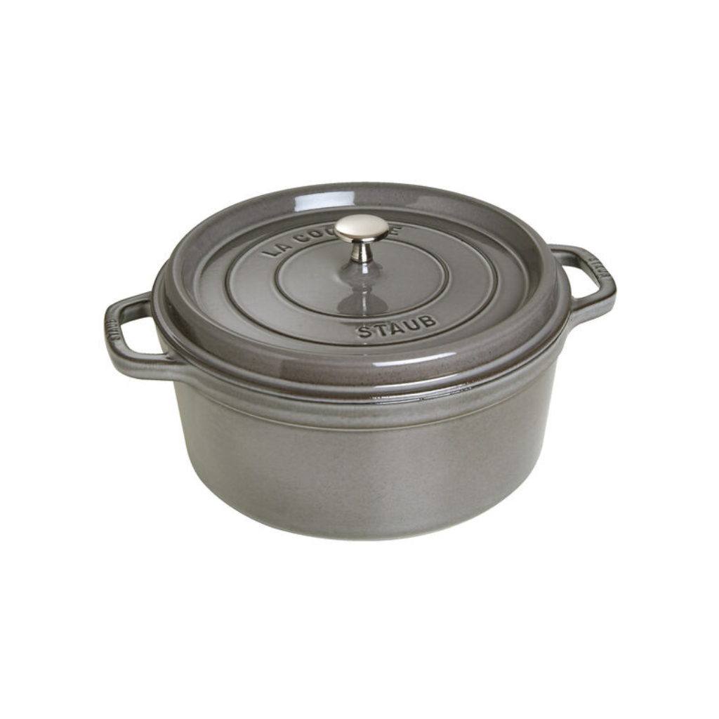 Staub Braadpan cocotte rond 28cm Pannen Staub Grafietgrijs ø 28cm