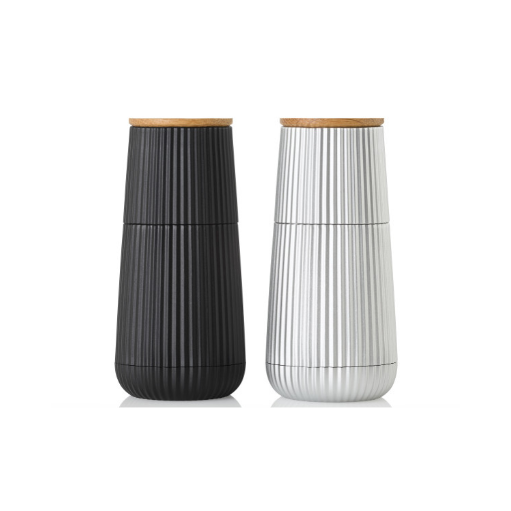 AdHoc Peper- en Zoutmolen Scape Set van 2 Stuks Adhoc Zwart & Zilver