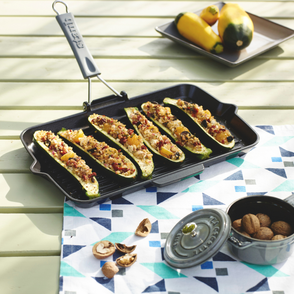 Staub Grillpan rechthoekig met siliconen handvat Pannen Staub