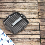Staub Grillpan vierkant met schenktuit en siliconen handvat Pannen Staub