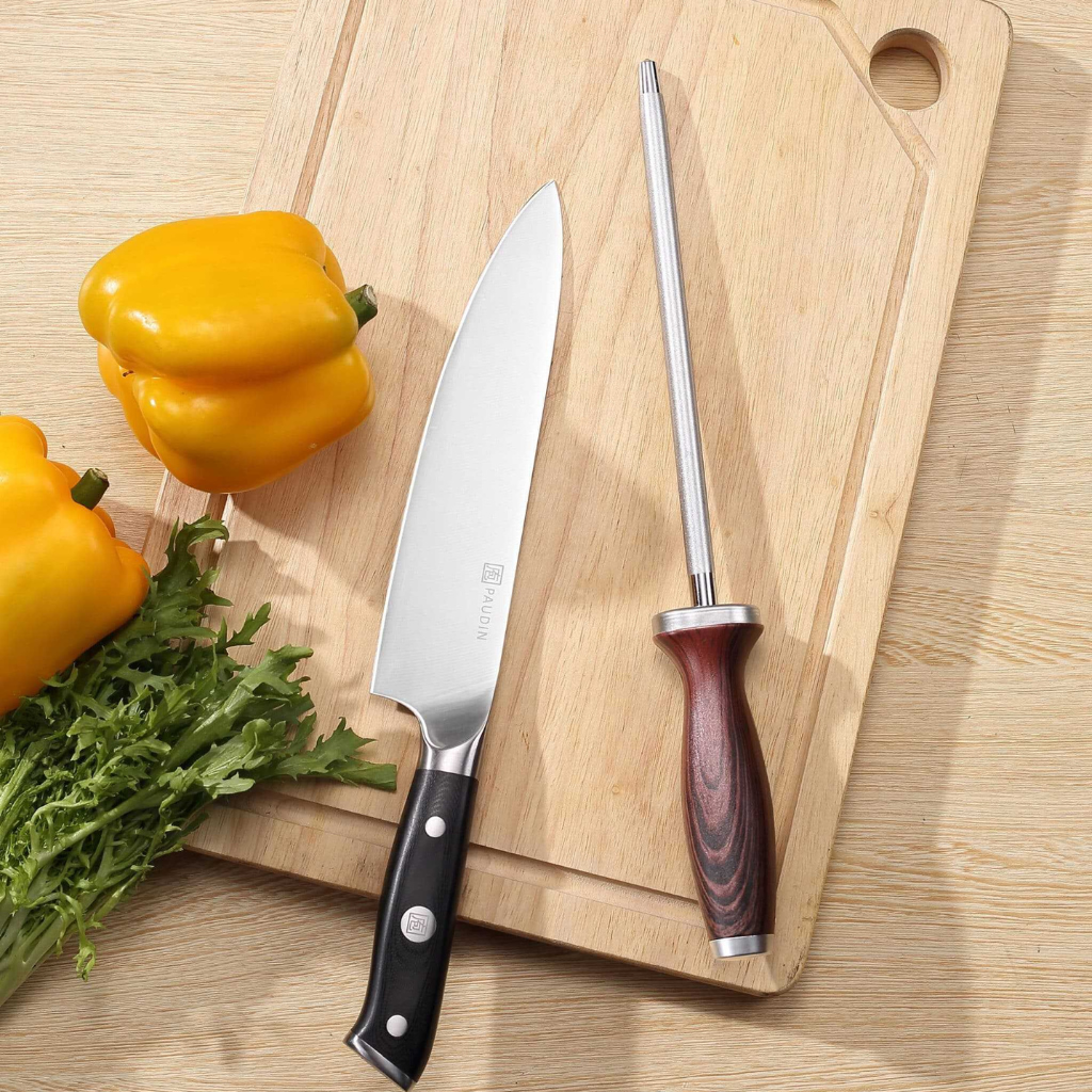 Paudin NH2 Premium Aanzetstaal – Damascusstaal / VG10 Messen Paudin