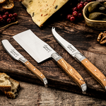 Laguiole Kaasmessen Olijfhout Luxury Line 3-delig Messen Laguiole