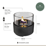 Tenderflame Café 14 Lava Grey Tenderflame