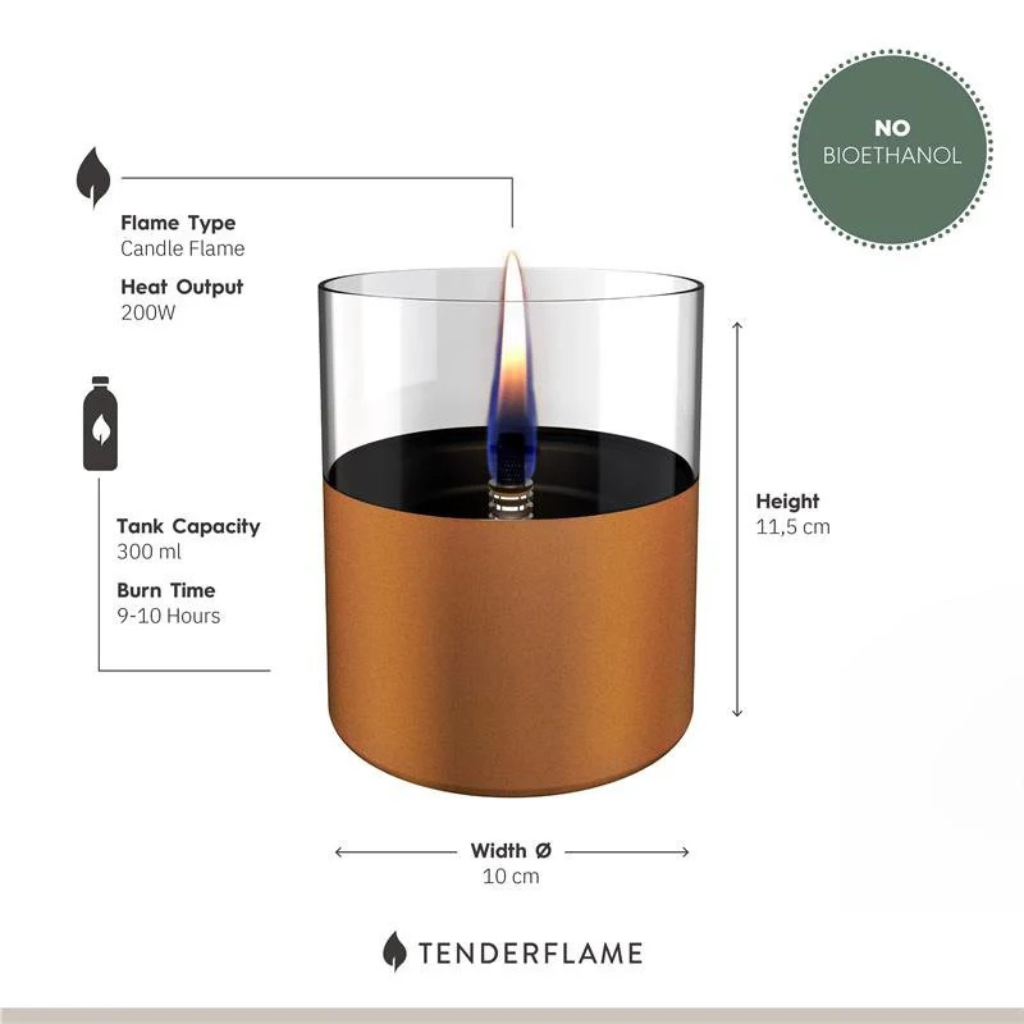 Tenderflame Lilly 10 Copper + 0,5ltr Tenderfuel Tenderflame