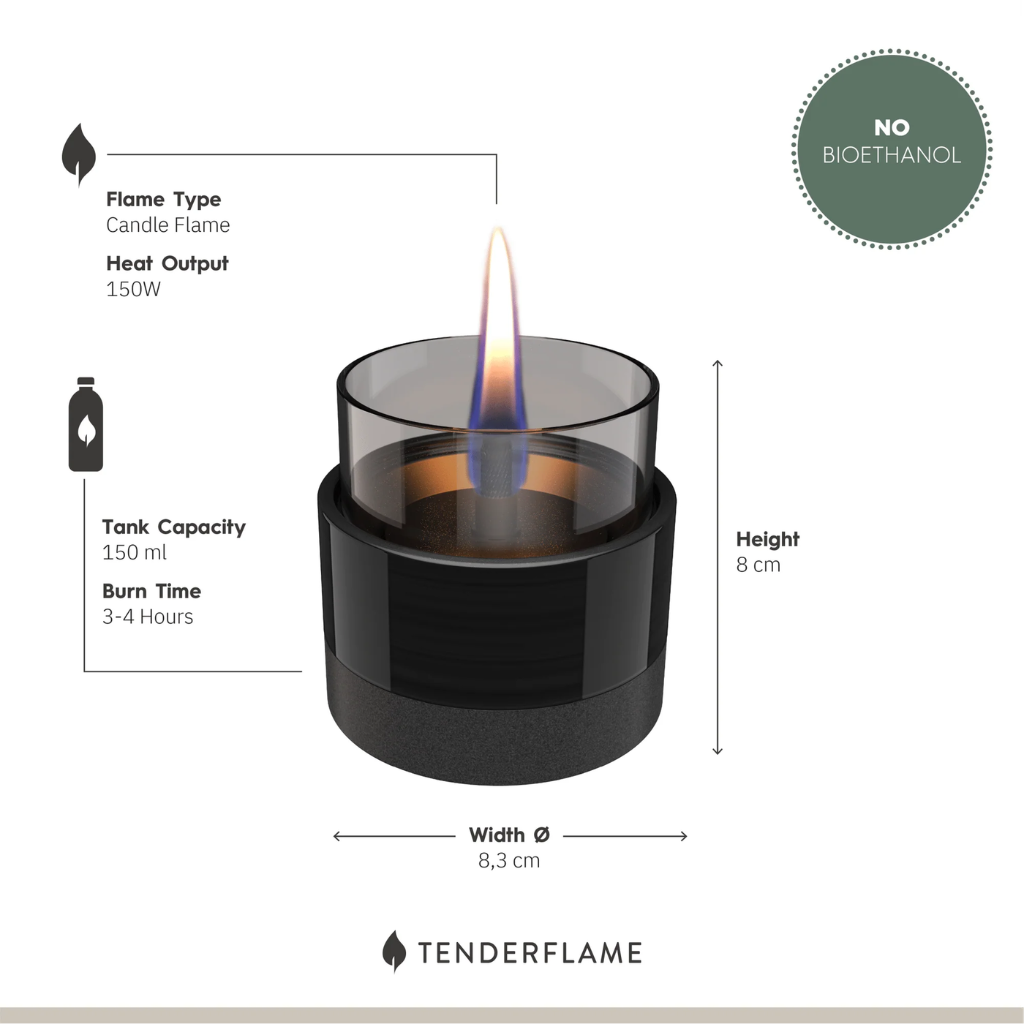 Tenderflame Rosie 8 Black Smoke Tenderflame