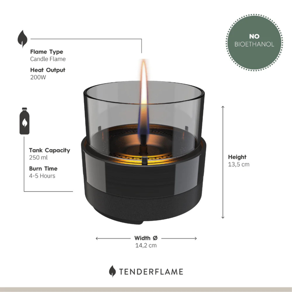 Tenderflame Rosie 14 Black Smoke Tenderflame