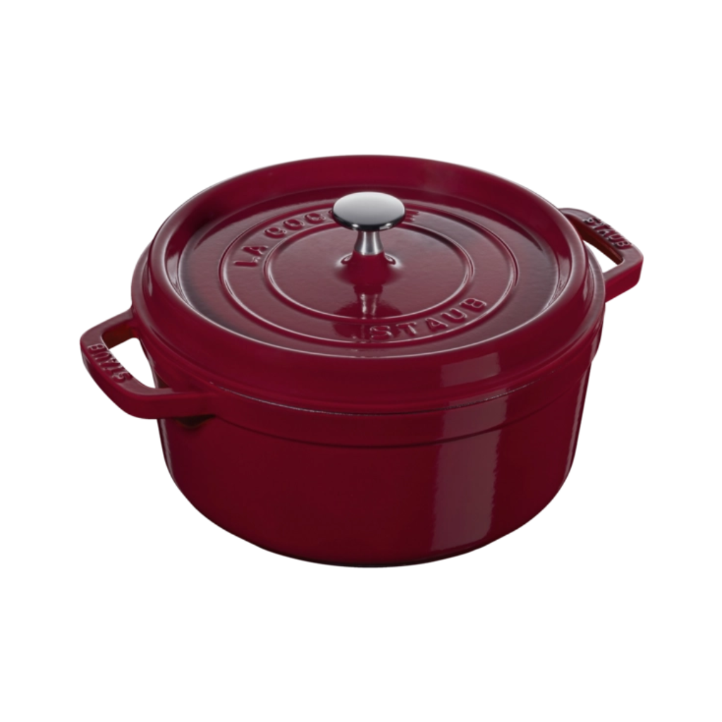 Staub Braadpan Cocotte rond 26cm Pannen Staub Bordeaux ø 26cm