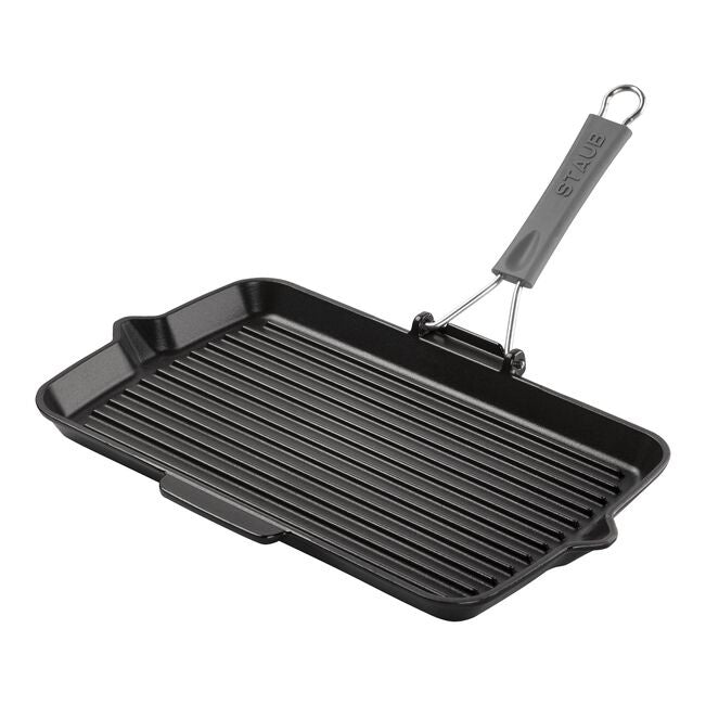 Staub Grillpan rechthoekig met siliconen handvat Pannen Staub